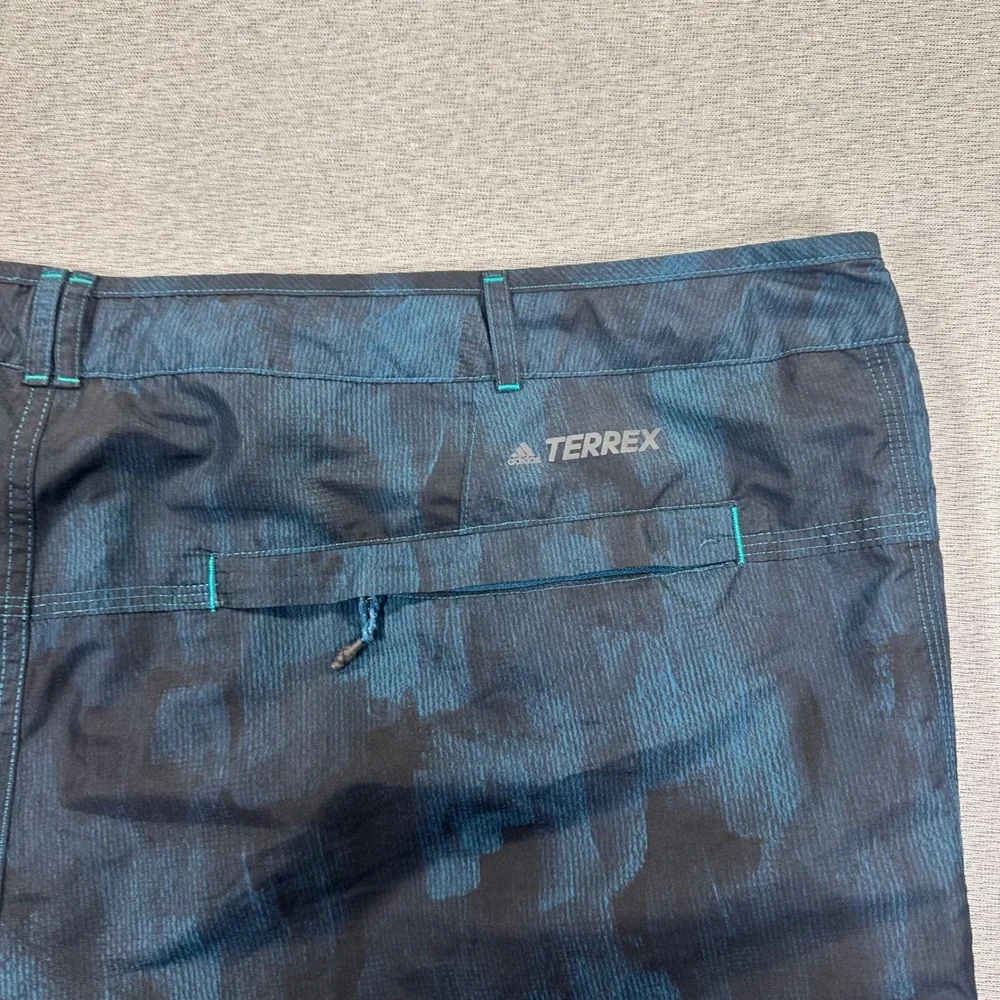 Adidas Parley Shorts Men 2XL Blue Black Abstract‎ Print Hybrid Recycled Tennis